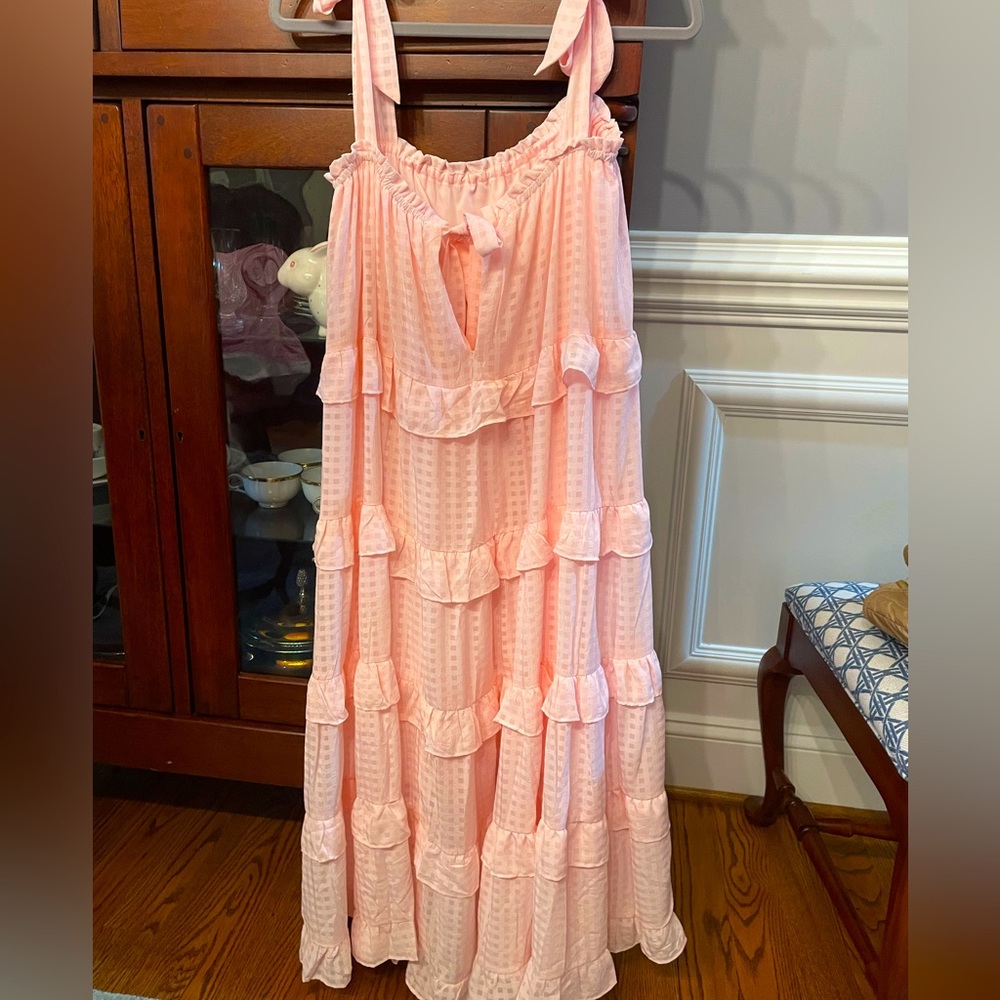Beautiful pink dress strapless dress from Red Dress